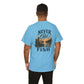 T-Shirt — "Never Too Old to Fish" Fishing Tee (Sunset Lake Design)