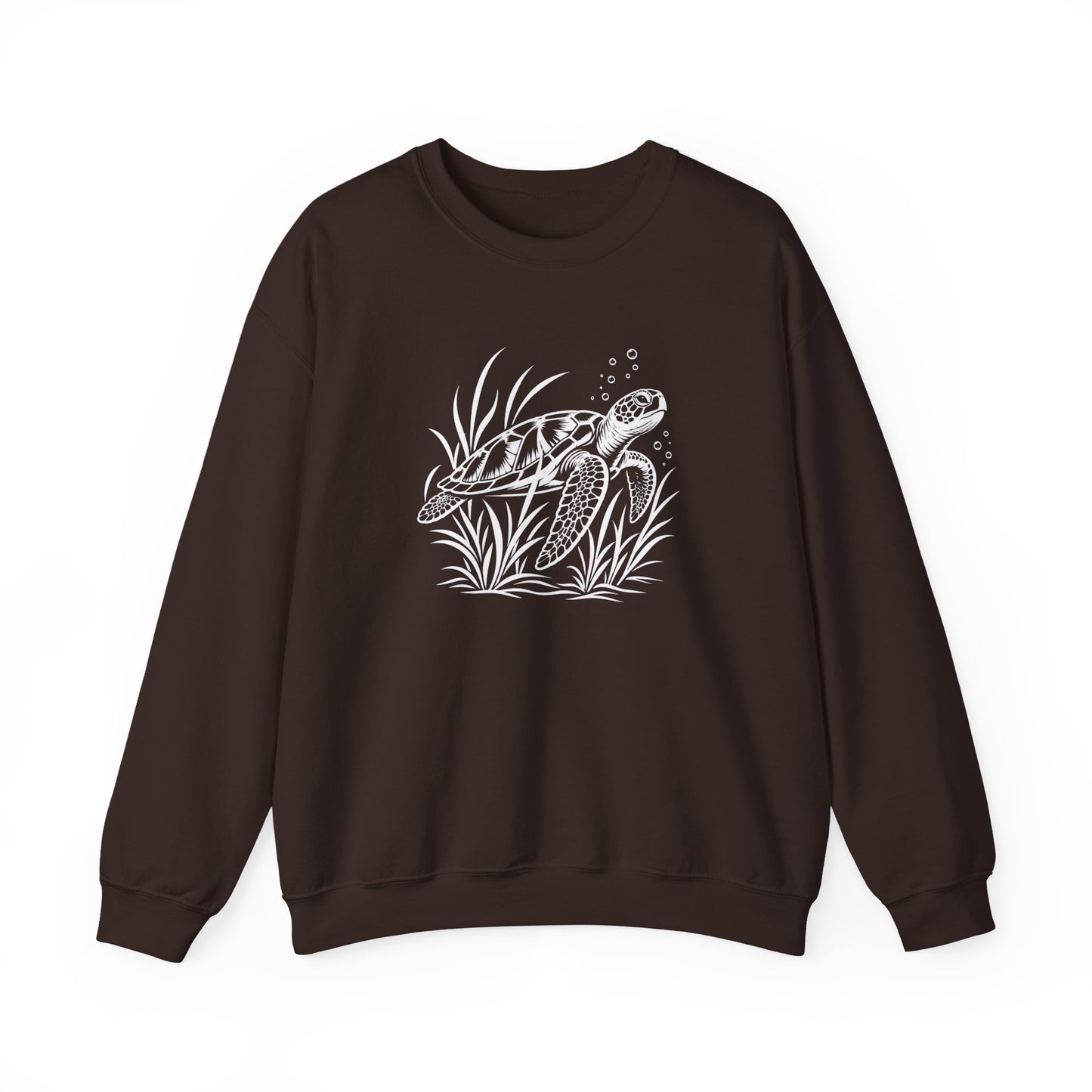 Sea Turtle Crewneck Sweatshirt — Hand-Drawn Marine Life Graphic