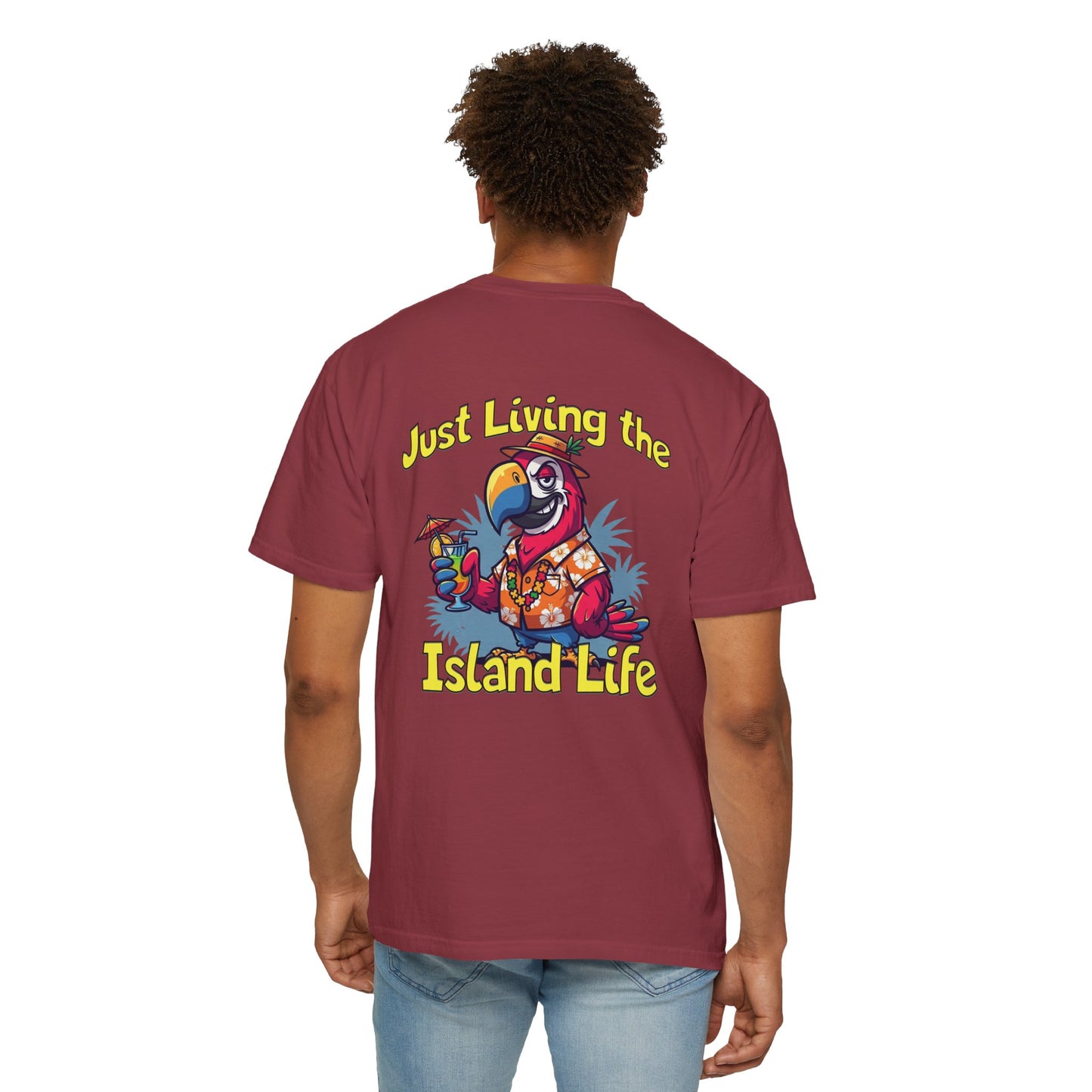 Island Life T-Shirt — Just Living the Island Life Parrot Graphic