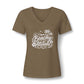 Beachy Attitude V-Neck Tee — Women's Relaxed Heather Graphic T-Shirt