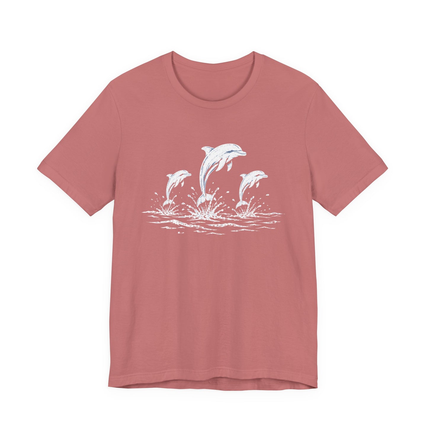 Dolphin Trio Tee — Playful Ocean Graphic T-Shirt