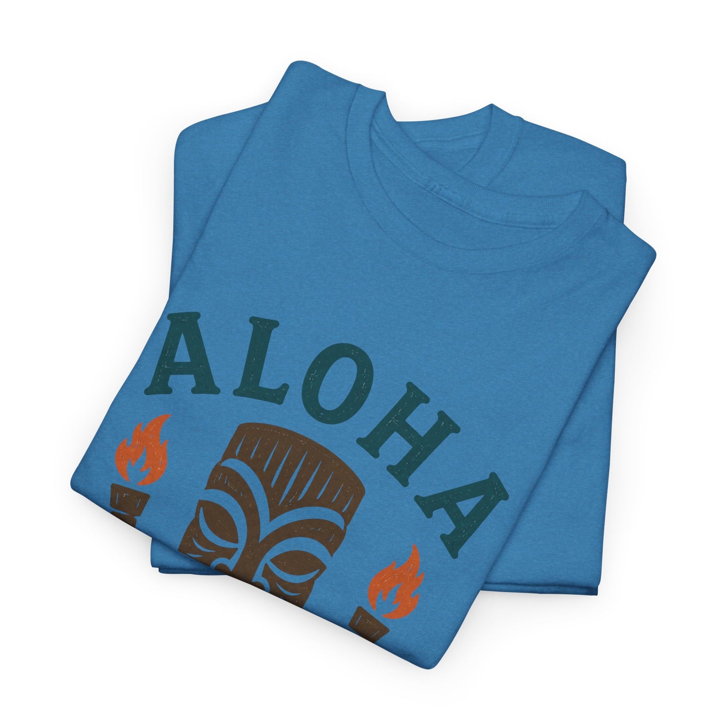 Aloha Tiki Tribal Tee with Torches- Tiki T-Shirt