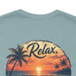 Sunset Beach Tee — "Relax Watch a Sunset" Graphic T-Shirt