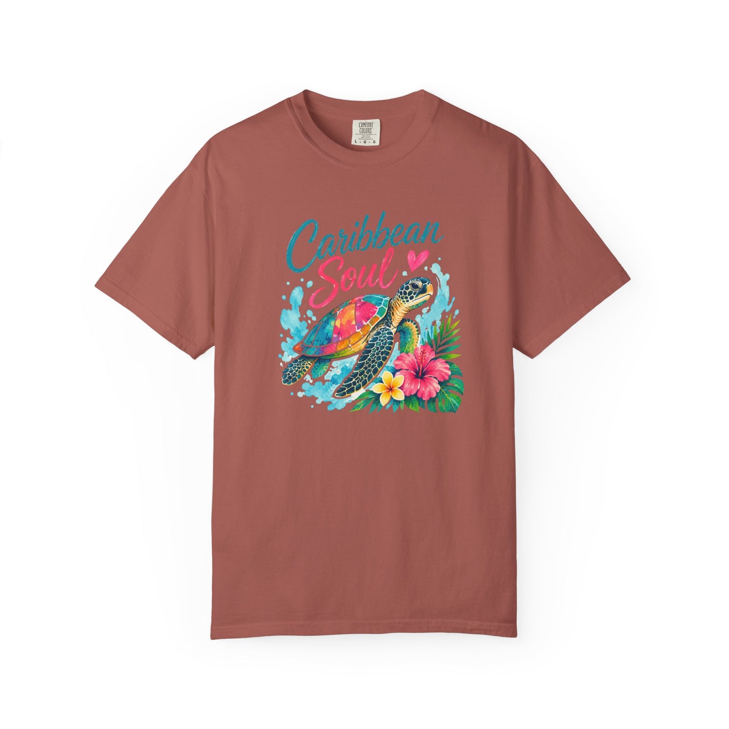 Caribbean Soul T-Shirt — Sea Turtle Floral Tropical Tee