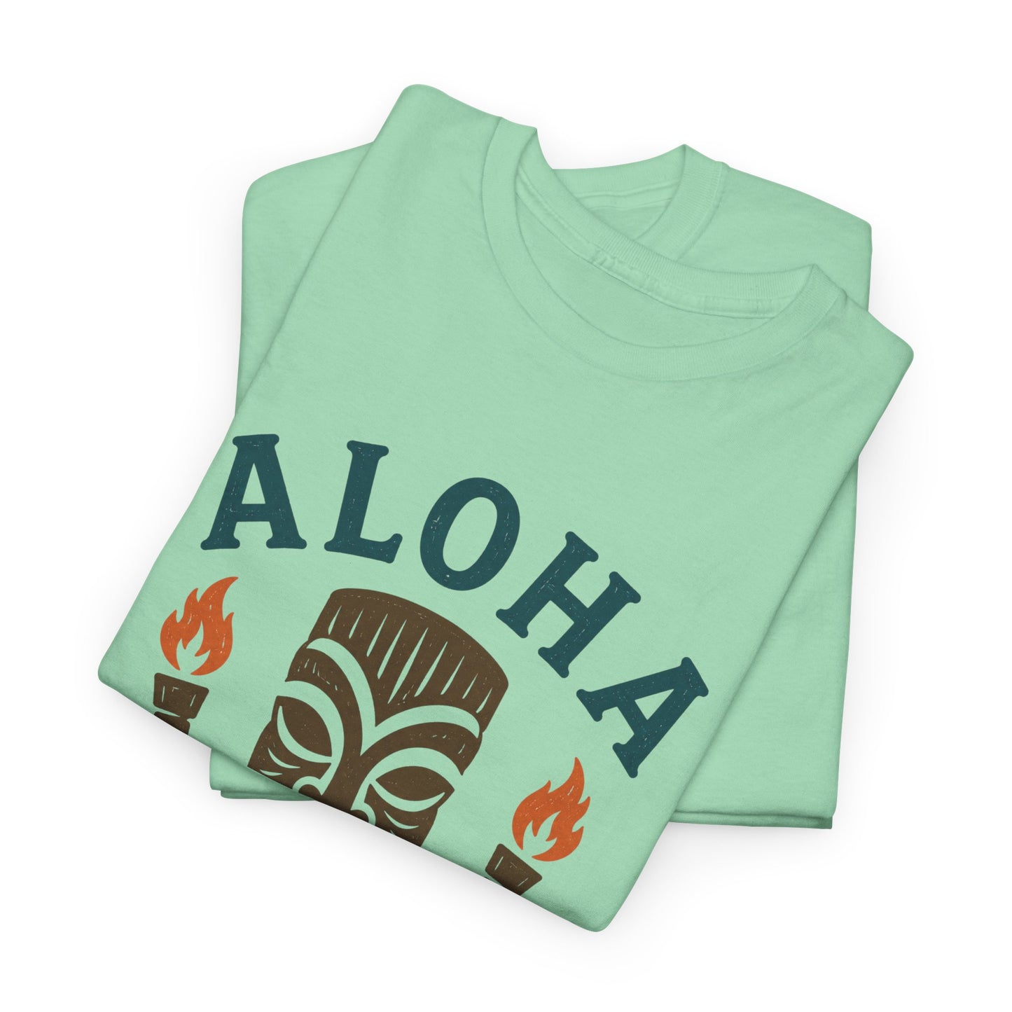 Aloha Tiki Tribal Tee with Torches- Tiki T-Shirt