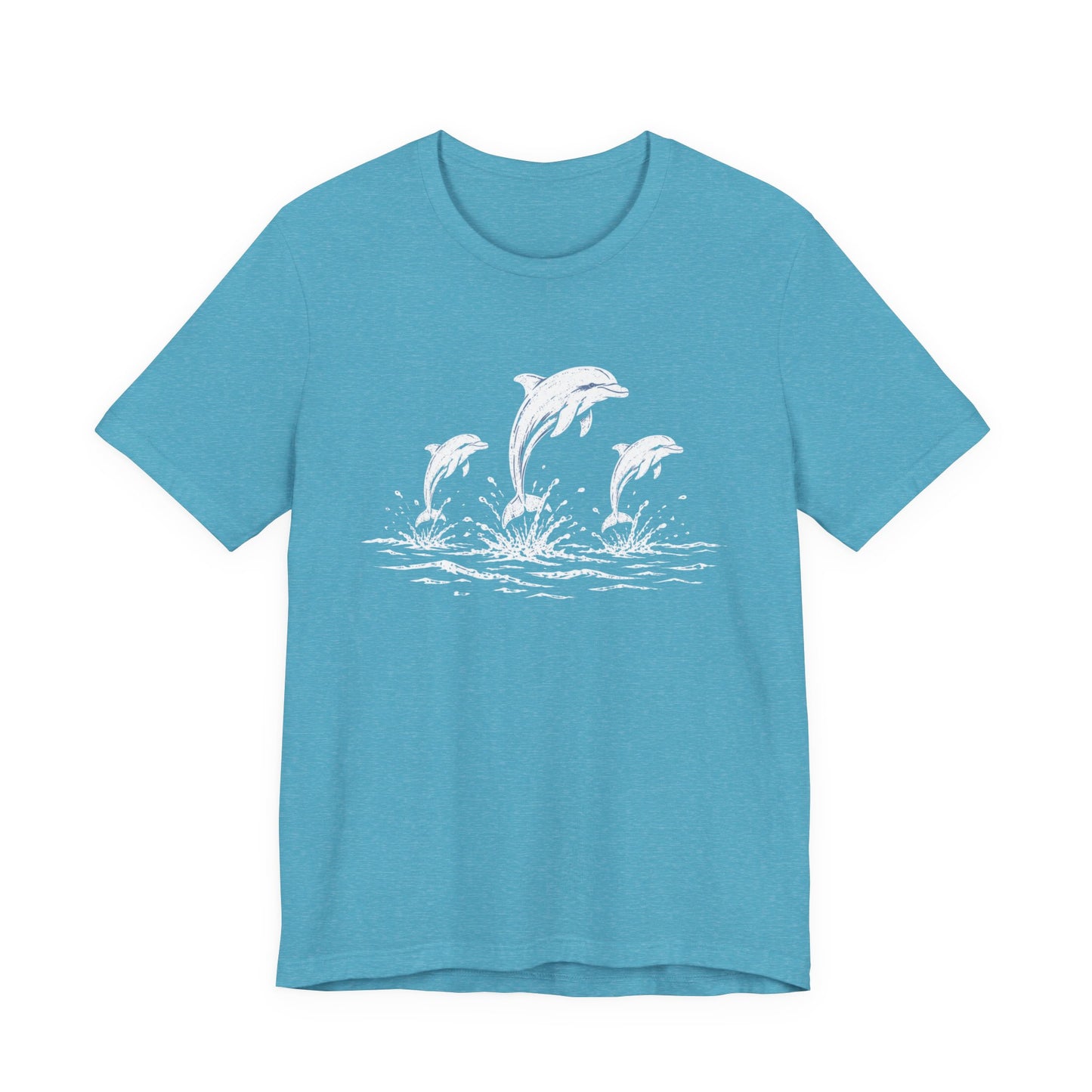 Dolphin Trio Tee — Playful Ocean Graphic T-Shirt