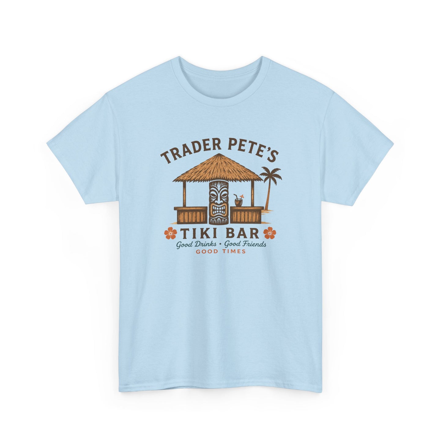 Trader Pete's Tiki Bar Tee — Retro Tropical Vacation Shirt