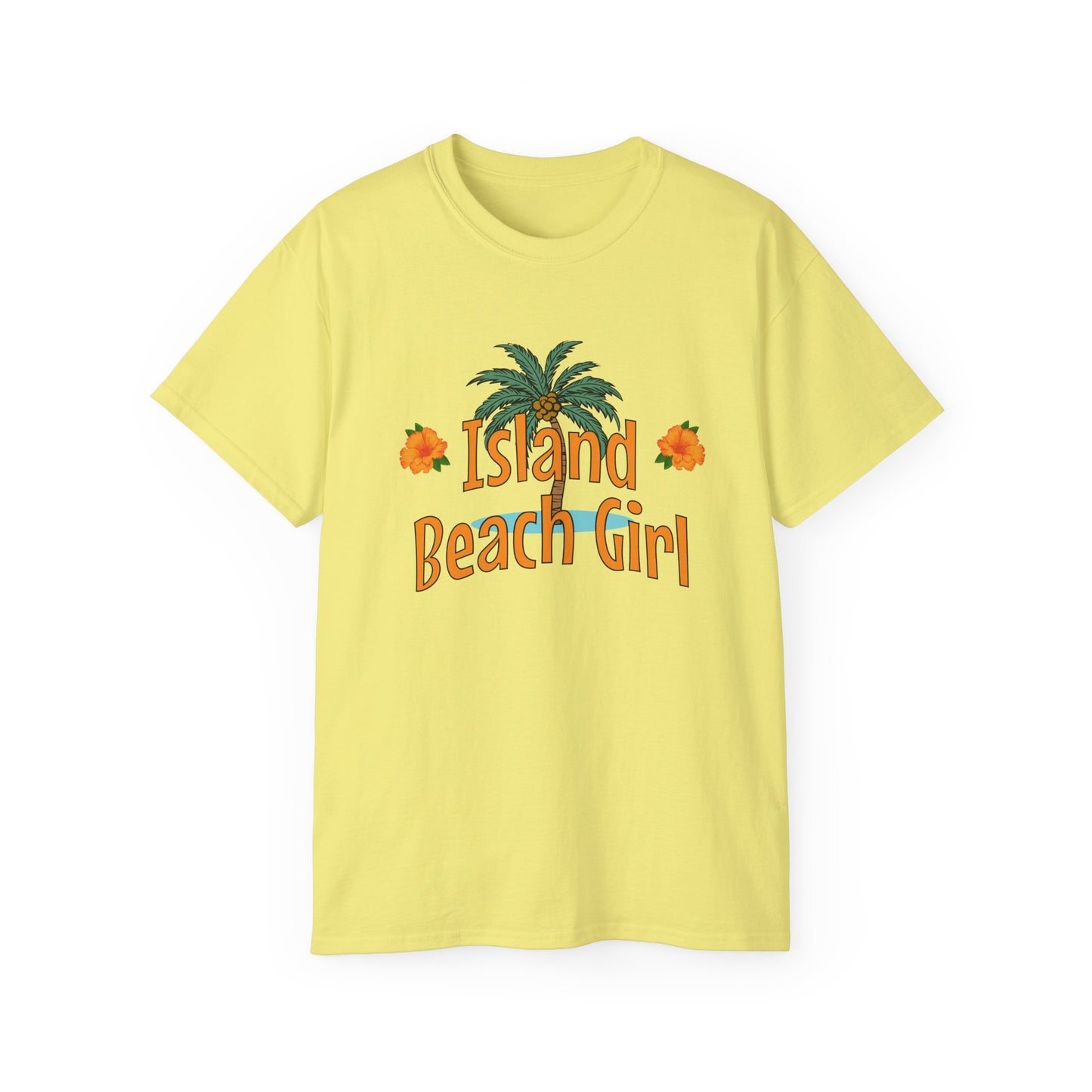 Tiki Beach Collection Island Beach Girl Unisex Ultra Cotton Tee - Caribbean Rays