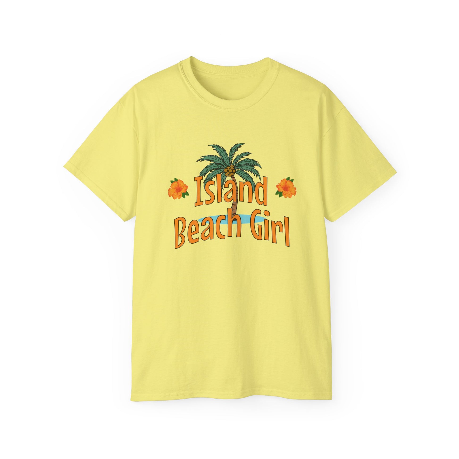 Tiki Beach Collection Island Beach Girl Unisex Ultra Cotton Tee - Caribbean Rays