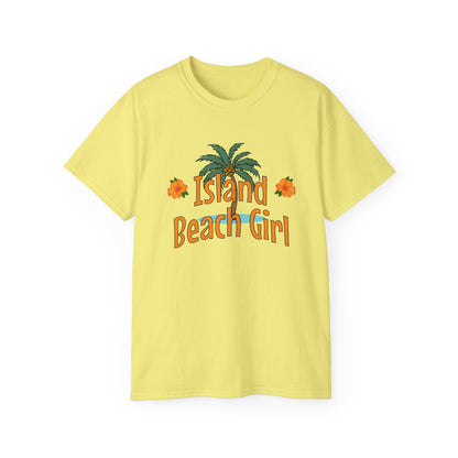 Tiki Beach Collection Island Beach Girl Unisex Ultra Cotton Tee - Caribbean Rays