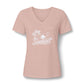 Sunset Palm V-Neck Tee – Women’s Beach Sunset Graphic Shirt