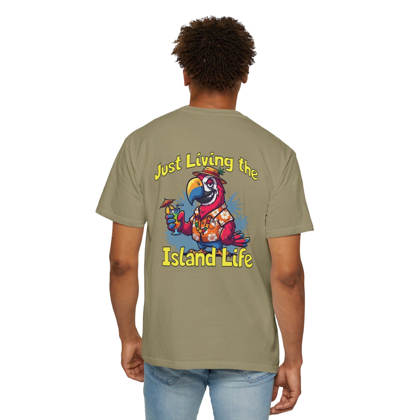 Island Life T-Shirt — Just Living the Island Life Parrot Graphic