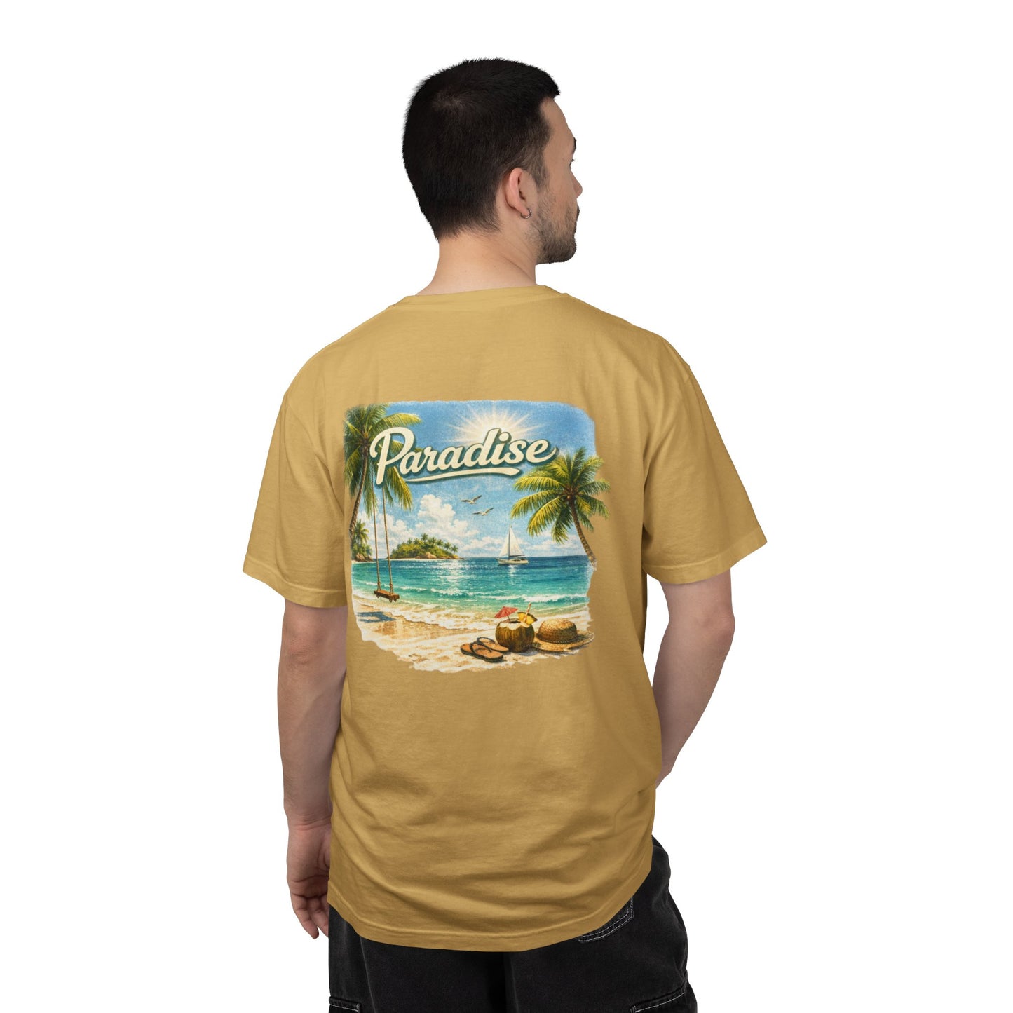"Paradise" Tropical Beach Island Graphic Tee