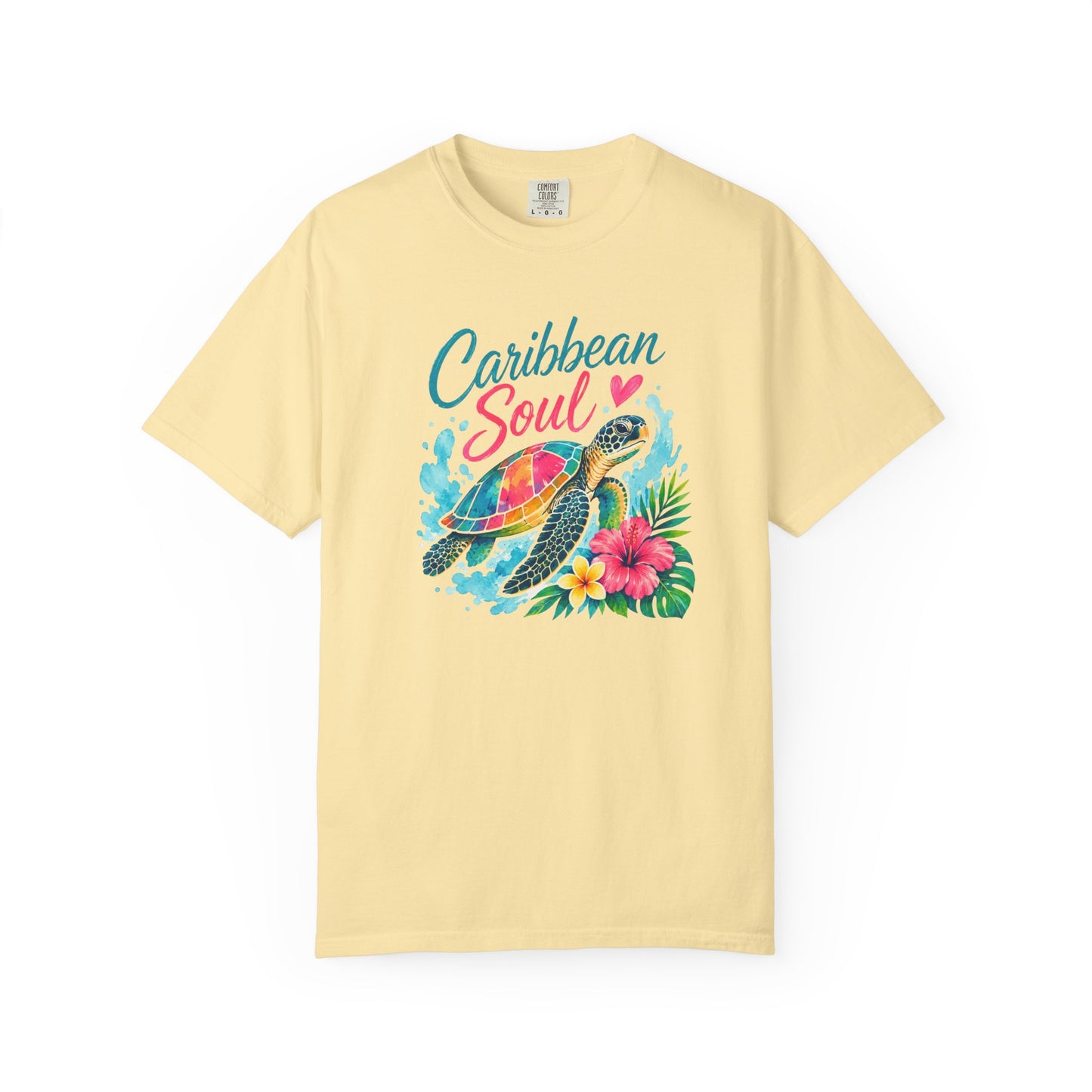 Caribbean Soul T-Shirt — Sea Turtle Floral Tropical Tee