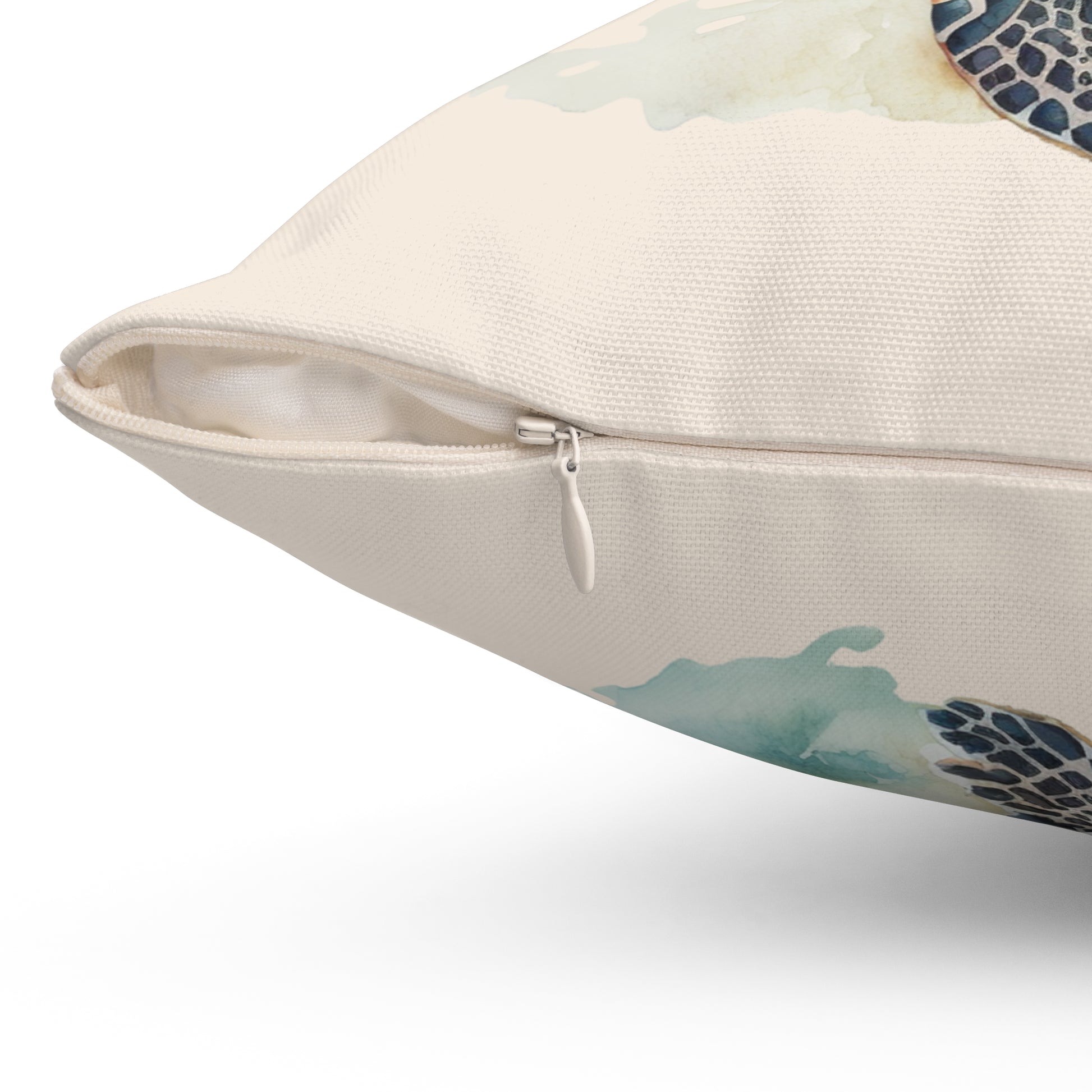 Turtle Bay Spun Polyester Square Pillow - Caribbean Rays