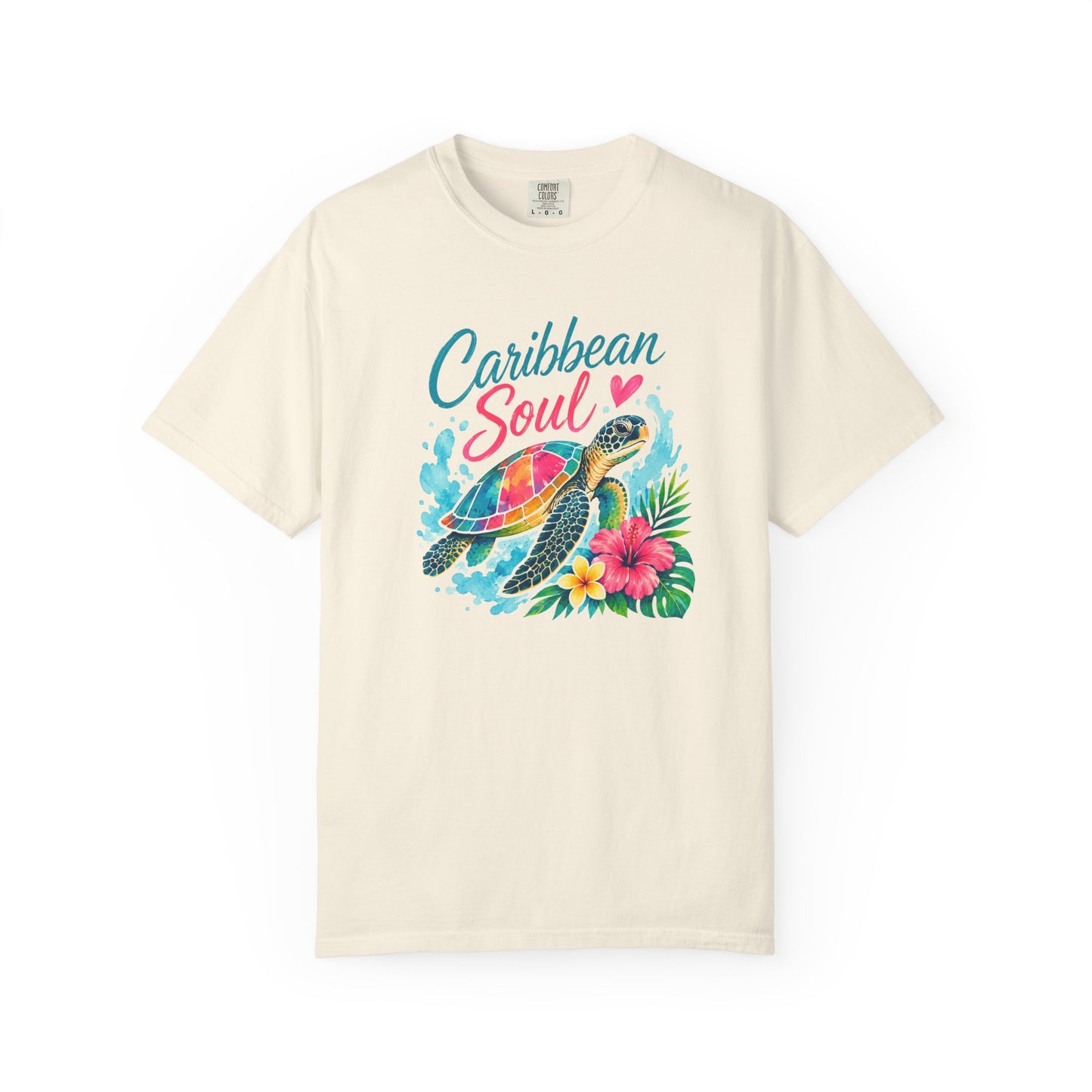 Caribbean Soul T-Shirt — Sea Turtle Floral Tropical Tee