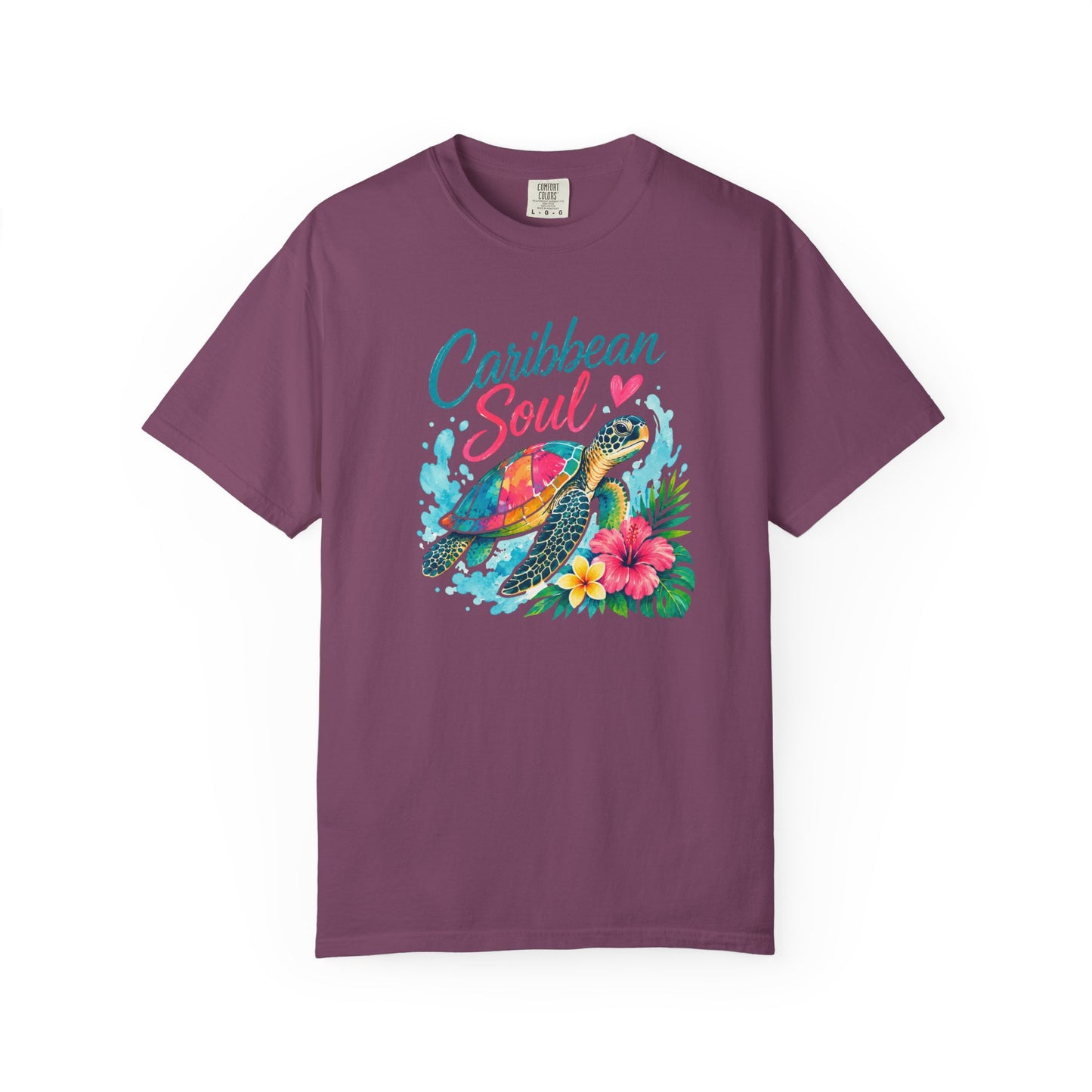 Caribbean Soul T-Shirt — Sea Turtle Floral Tropical Tee