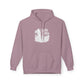 Surf Sketch Hoodie — Minimal Beach Palm Line Art Sweatshirt