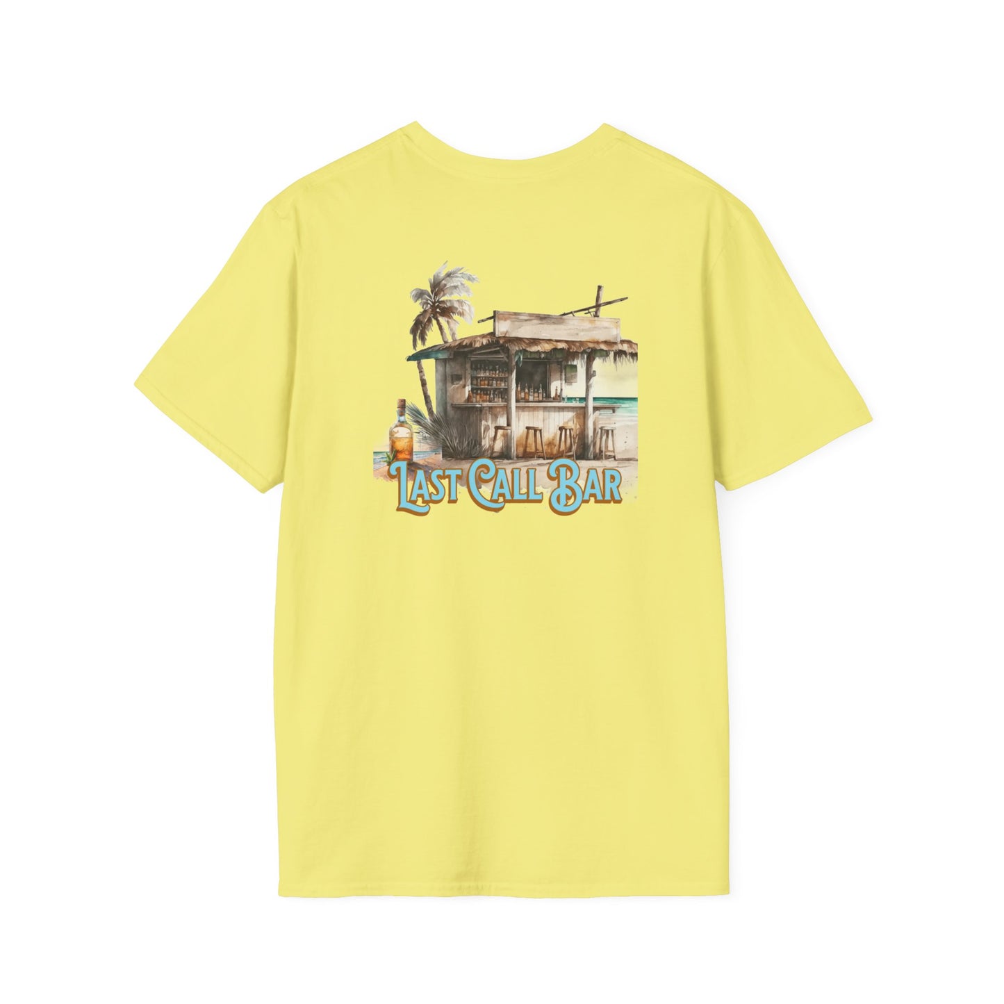 Last Call Bar Unisex Softstyle T-Shirt at Caribbean Rays