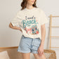 I Need a Beach Day T-Shirt – Women’s Summer Flip Flop Tropical Tee