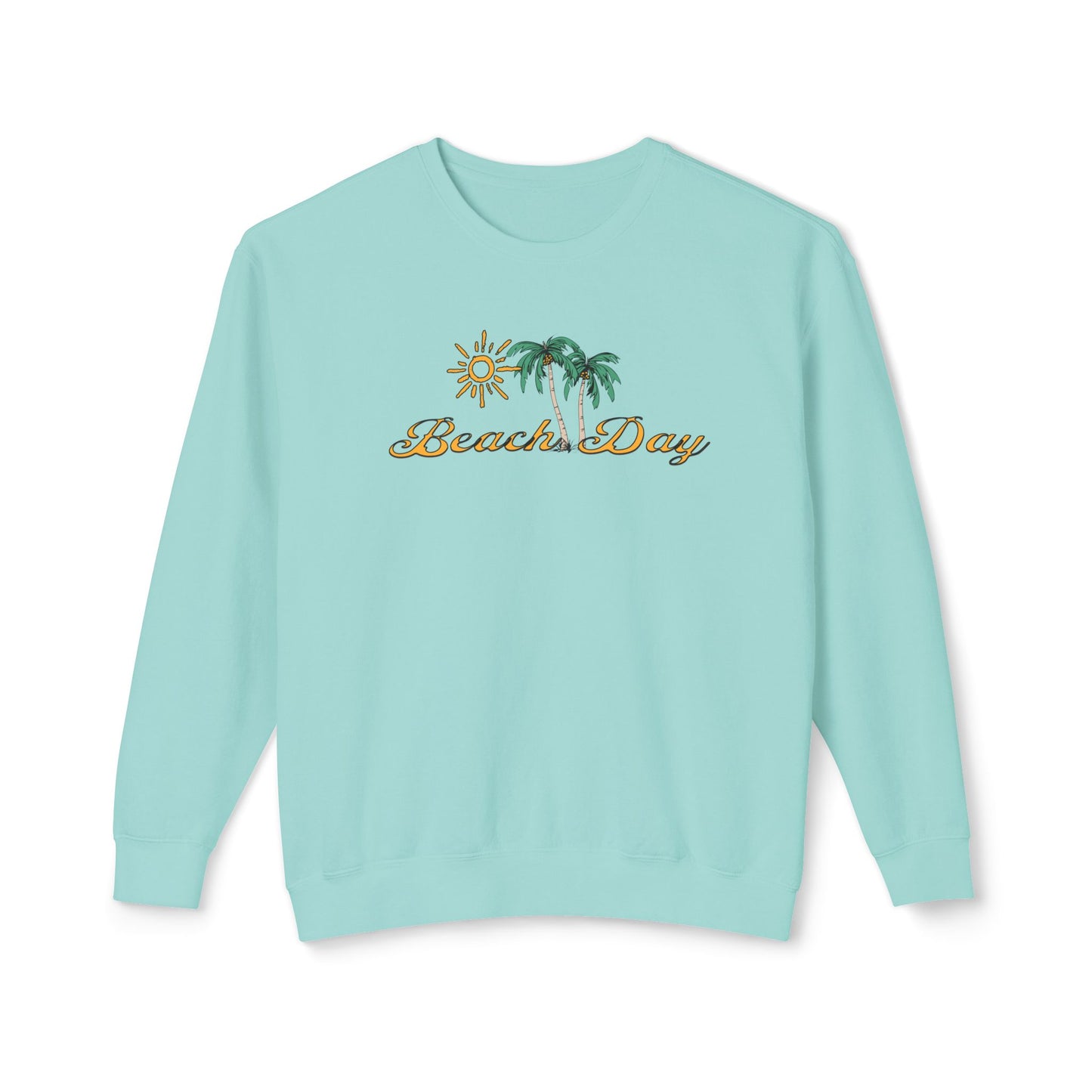 Beach Club Beach Day Unisex Lightweight Crewneck Sweatshirt on Caribbean Rays