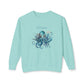 Beach Club Octopus Unisex Lightweight Crewneck Sweatshirt - Octopus Design on Caribbean Rays