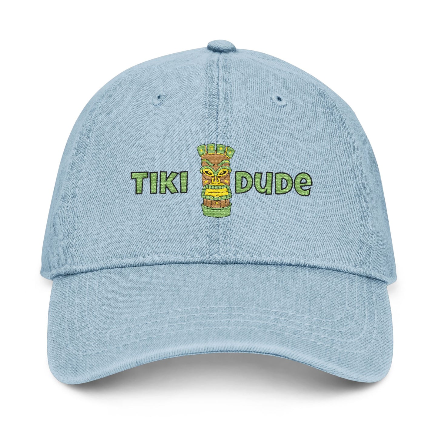 Tiki Dude Embroidered Denim Hat