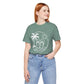 Beach Flip Flop Palm Circle Graphic Tee