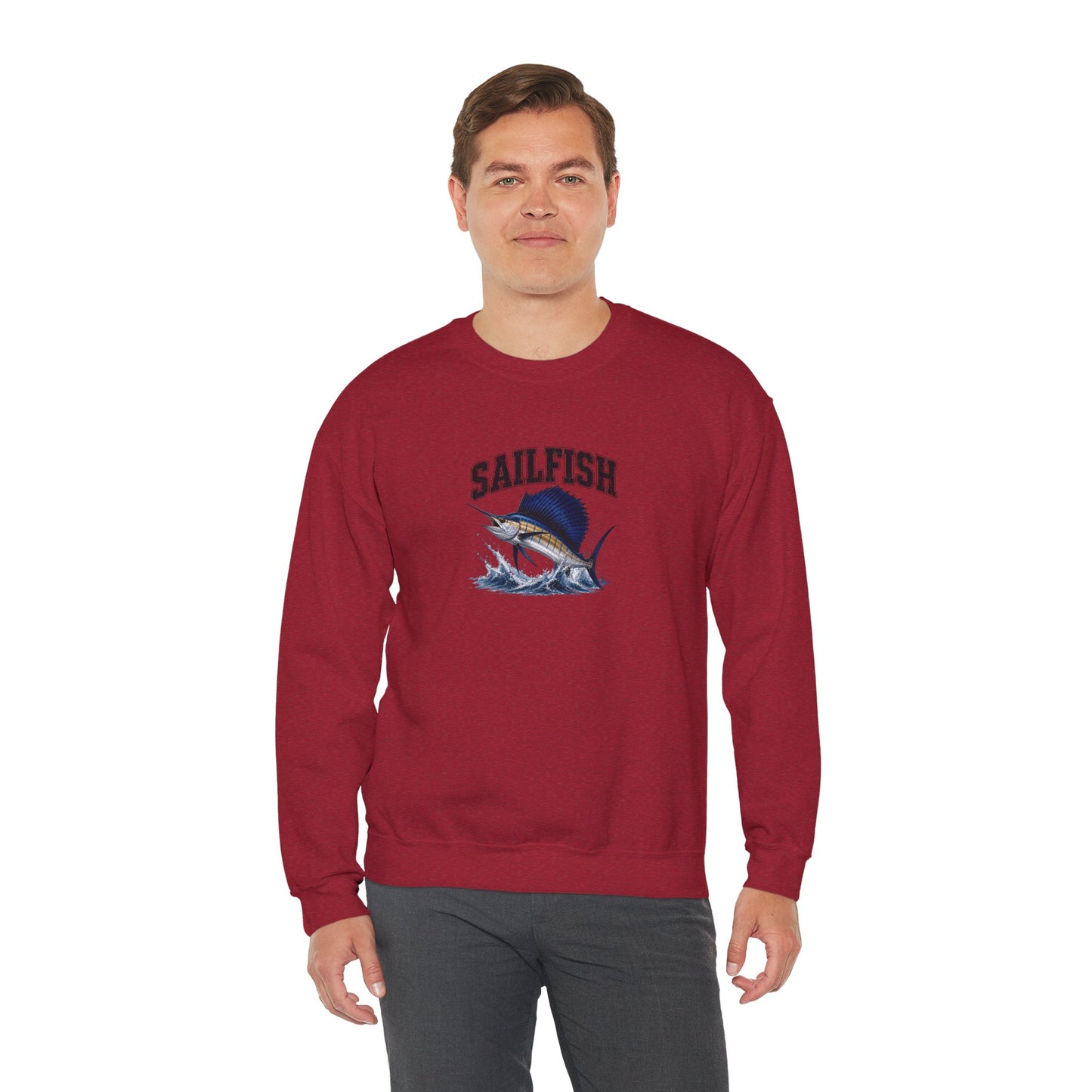 Sailfish Graphic Sweatshirt – Vintage Marlin Fishing Crewneck