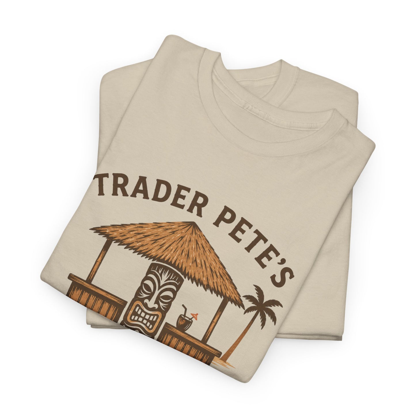 Trader Pete's Tiki Bar Tee — Retro Tropical Vacation Shirt