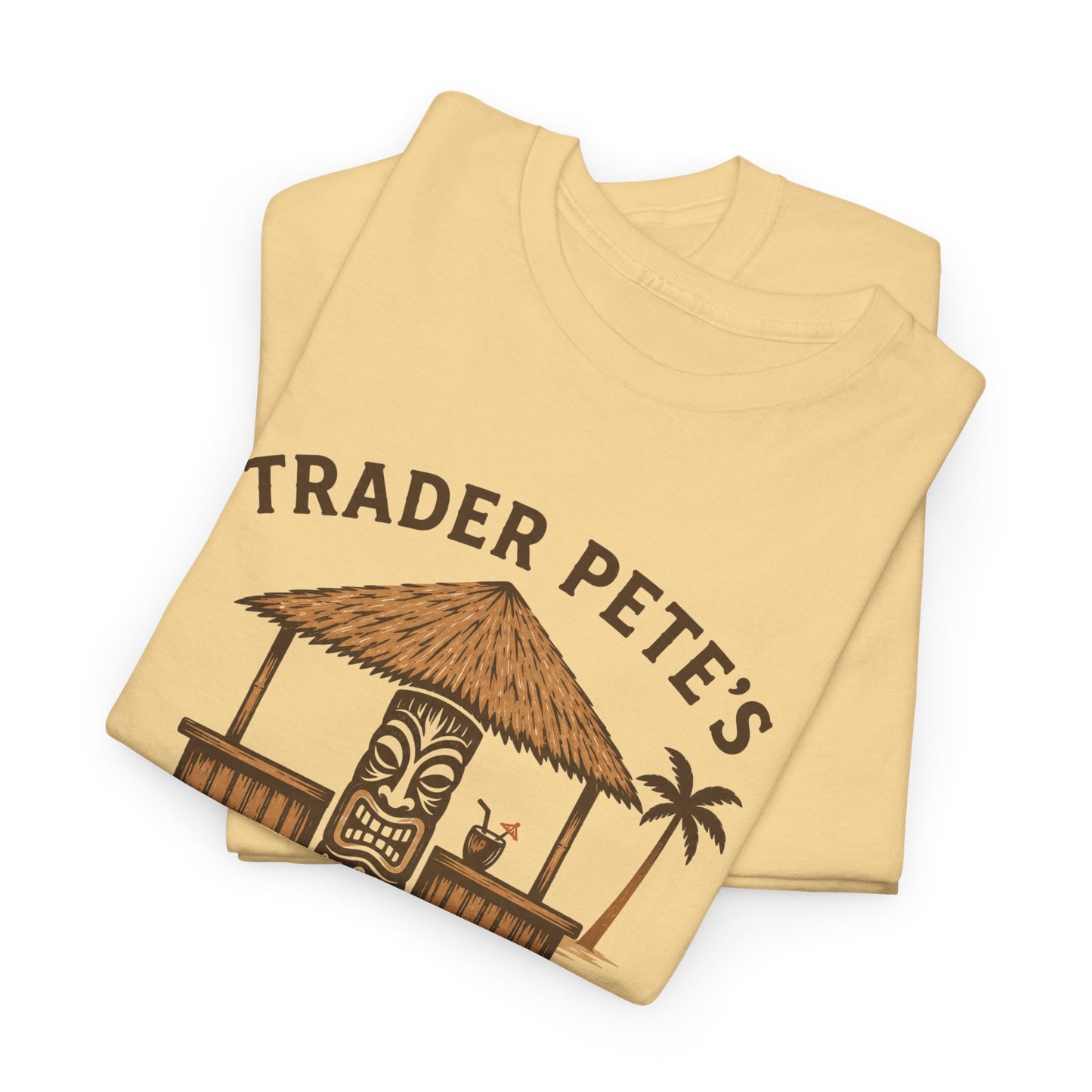 Trader Pete's Tiki Bar Tee — Retro Tropical Vacation Shirt
