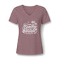 Beachy Attitude V-Neck Tee — Women's Relaxed Heather Graphic T-Shirt