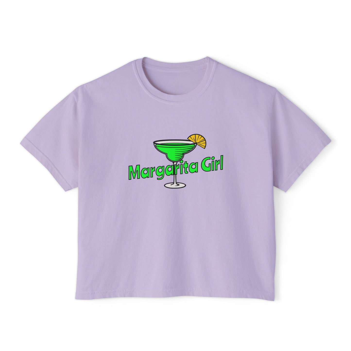 Margarita Girl Boxy Tee — Women's Cocktail Graphic T-Shirt by Caribbean Rays