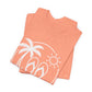 Beach Flip Flop Palm Circle Graphic Tee