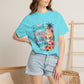 Beach Sunset Wine T-Shirt — "Beach, Sunset, Wine, Perfect Day" Tropical Graphic Tee