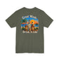 "Great Minds Drink A Like" Tropical Beach Liquor Graphic Tee