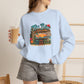Tiki Bar Crewneck Sweatshirt — Retro Tropical Sunset Design