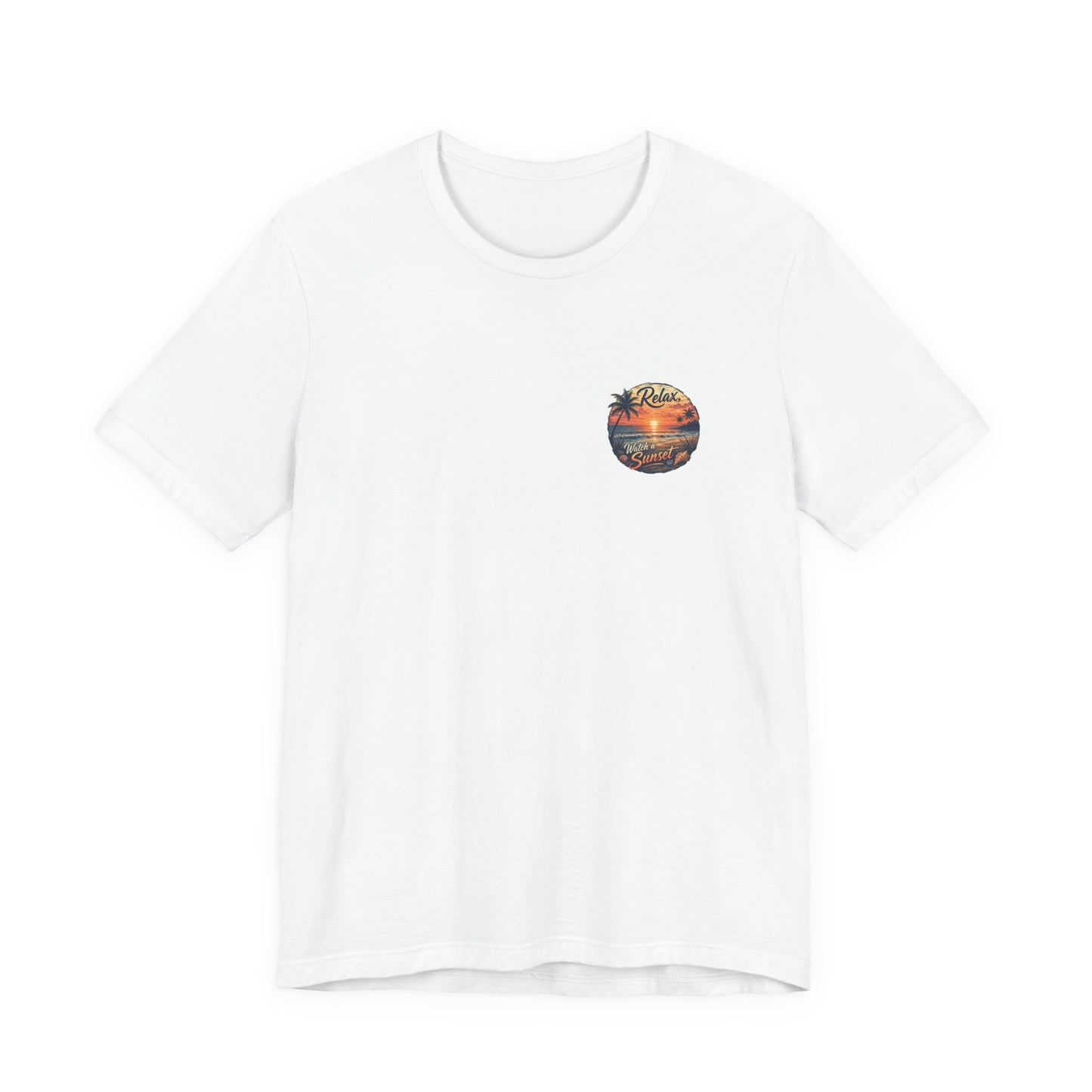 Sunset Beach Tee — "Relax Watch a Sunset" Graphic T-Shirt