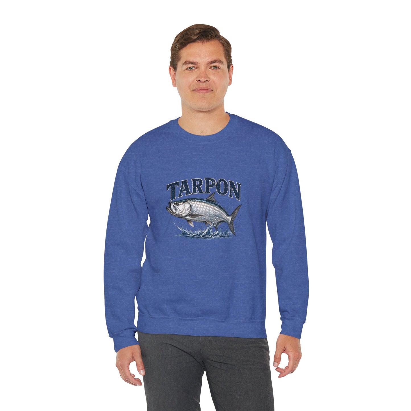 Tarpon Fishing Crewneck Sweatshirt — Vintage Tarpon Graphic Pullover