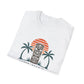 Tiki Vibes Sunset Tee (Palm Trees & Tiki Mask)