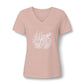 Sea Turtle V-Neck Tee — Women's Relaxed Heather Tee with White Sea Turtle Graphic
