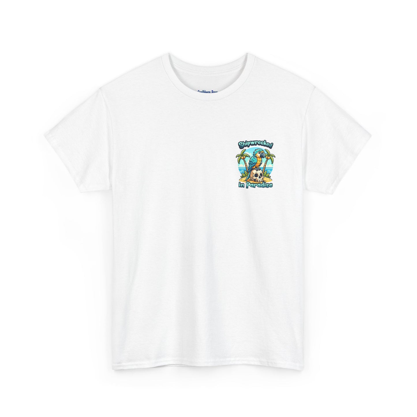 Shipwrecked in Paradise Tropical Unisex Heavy Cotton T-Shirt