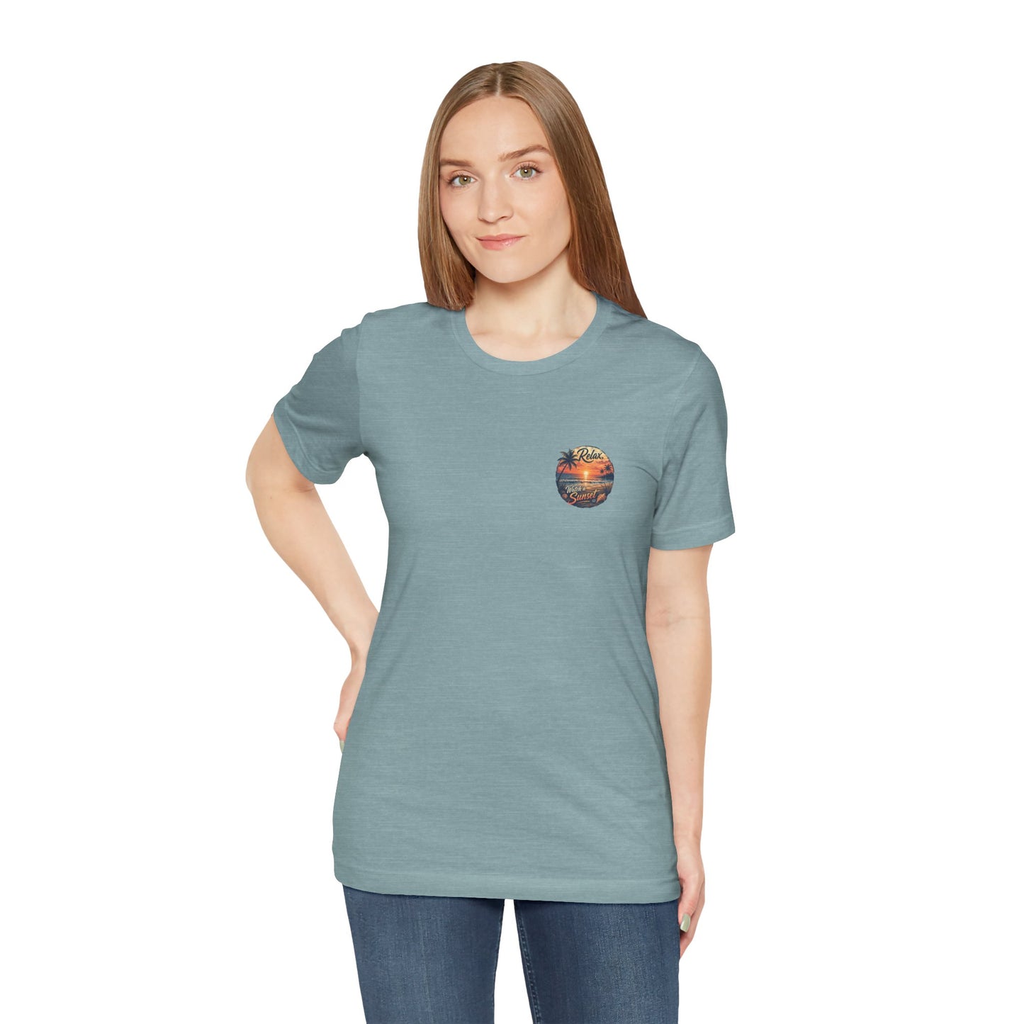 Sunset Beach Tee — "Relax Watch a Sunset" Graphic T-Shirt