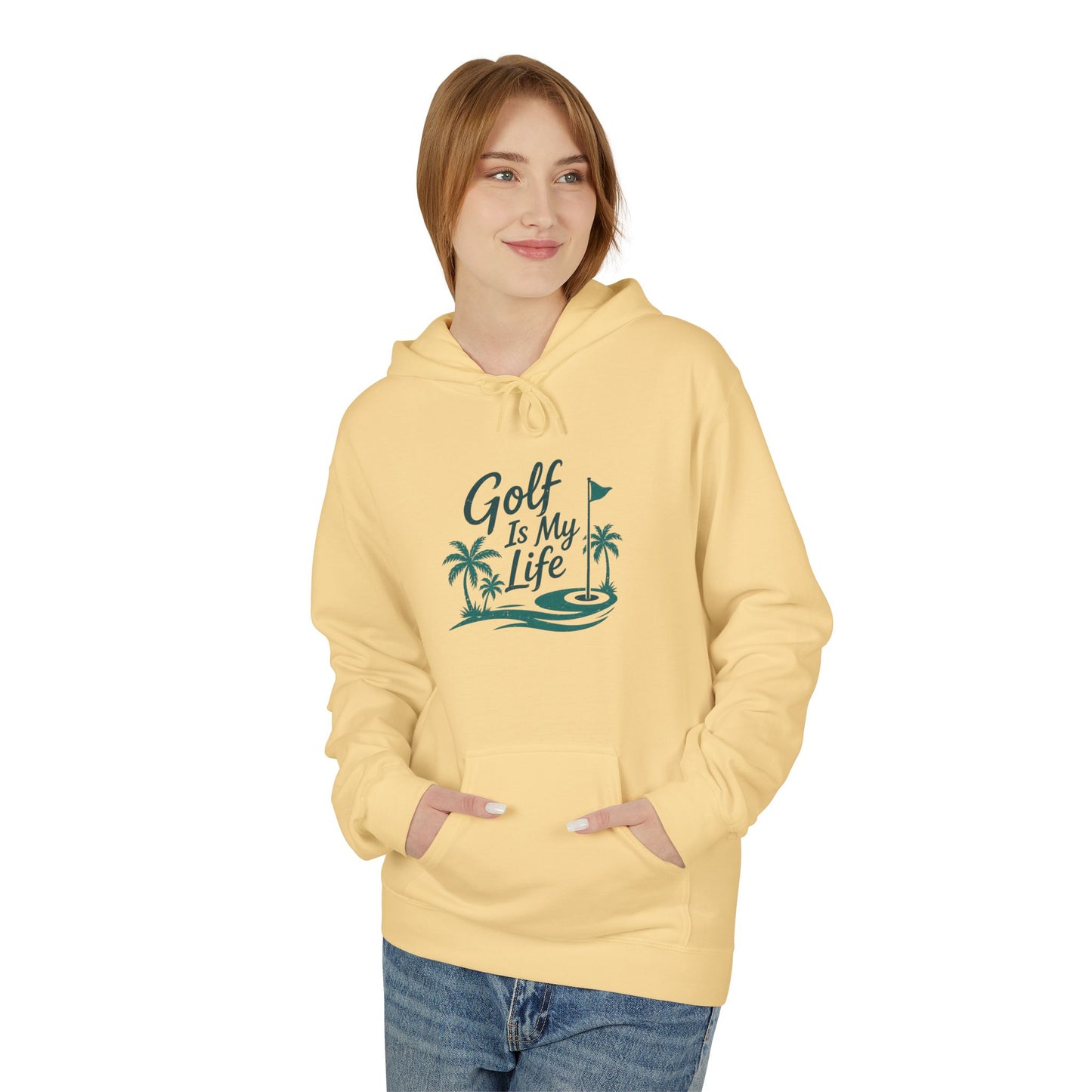 Golf Is My Life Hoodie — Tropical Palm Golf Pullover