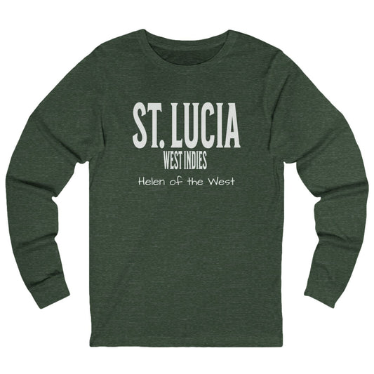 St. Lucia Unisex Jersey Long Sleeve Tee by Caribbean Rays