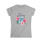  Gray t-shirt with flip flop design and text 'Life is better in flip flops' on a white background