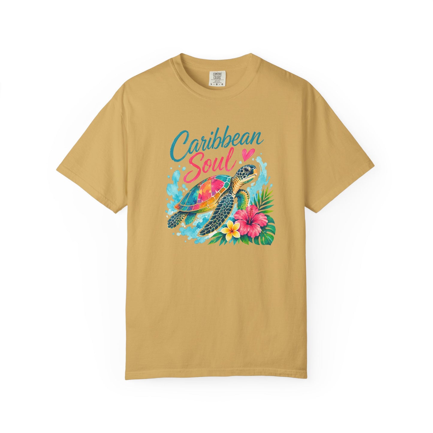 Caribbean Soul T-Shirt — Sea Turtle Floral Tropical Tee