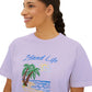 Island Life Boxy Tee — Women's Tropical Palm Beach T‑Shirt
