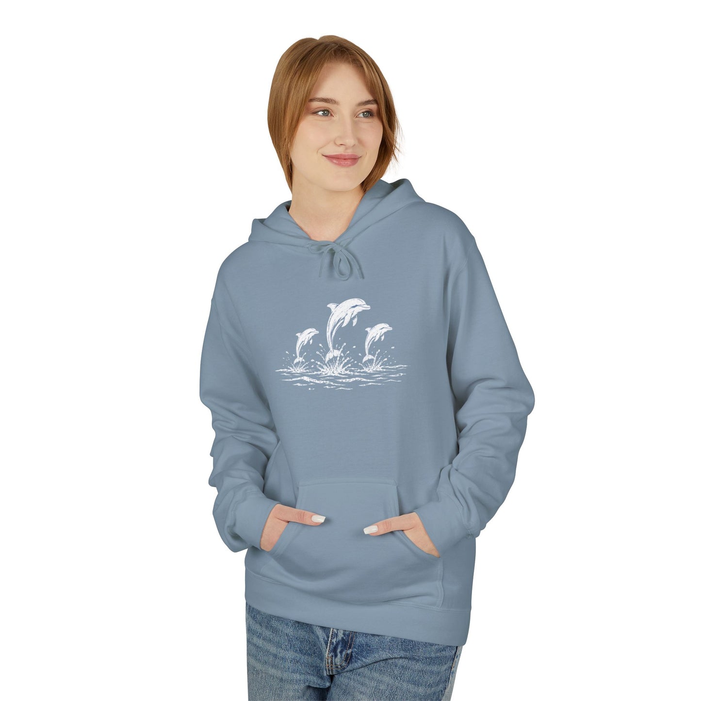 Dolphin Trio Hoodie Graphic Pullover