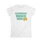 Caribbean Beach Girl T-Shirt — Women's Vacation Flip-Flop Tee